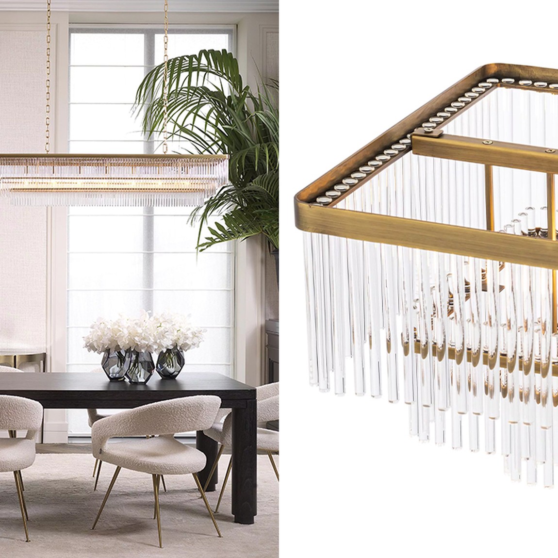 Люстра Eichholtz Chandelier East Rectangular