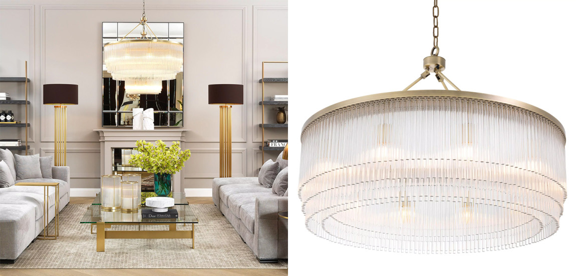 Люстра Eichholtz Chandelier Hector L Brass