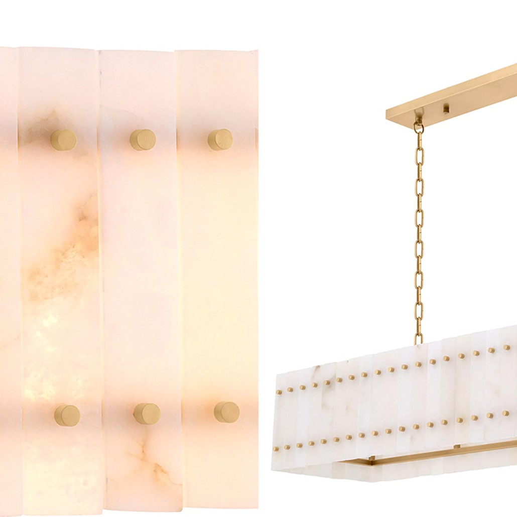 Люстра Eichholtz Chandelier Ruby Rectangular Alabaster