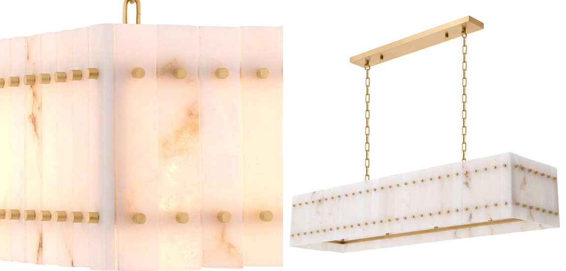 Люстра Eichholtz Chandelier Ruby Rectangular Alabaster