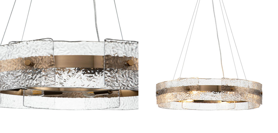 Люстра Elanza с  Рельефным Стеклом