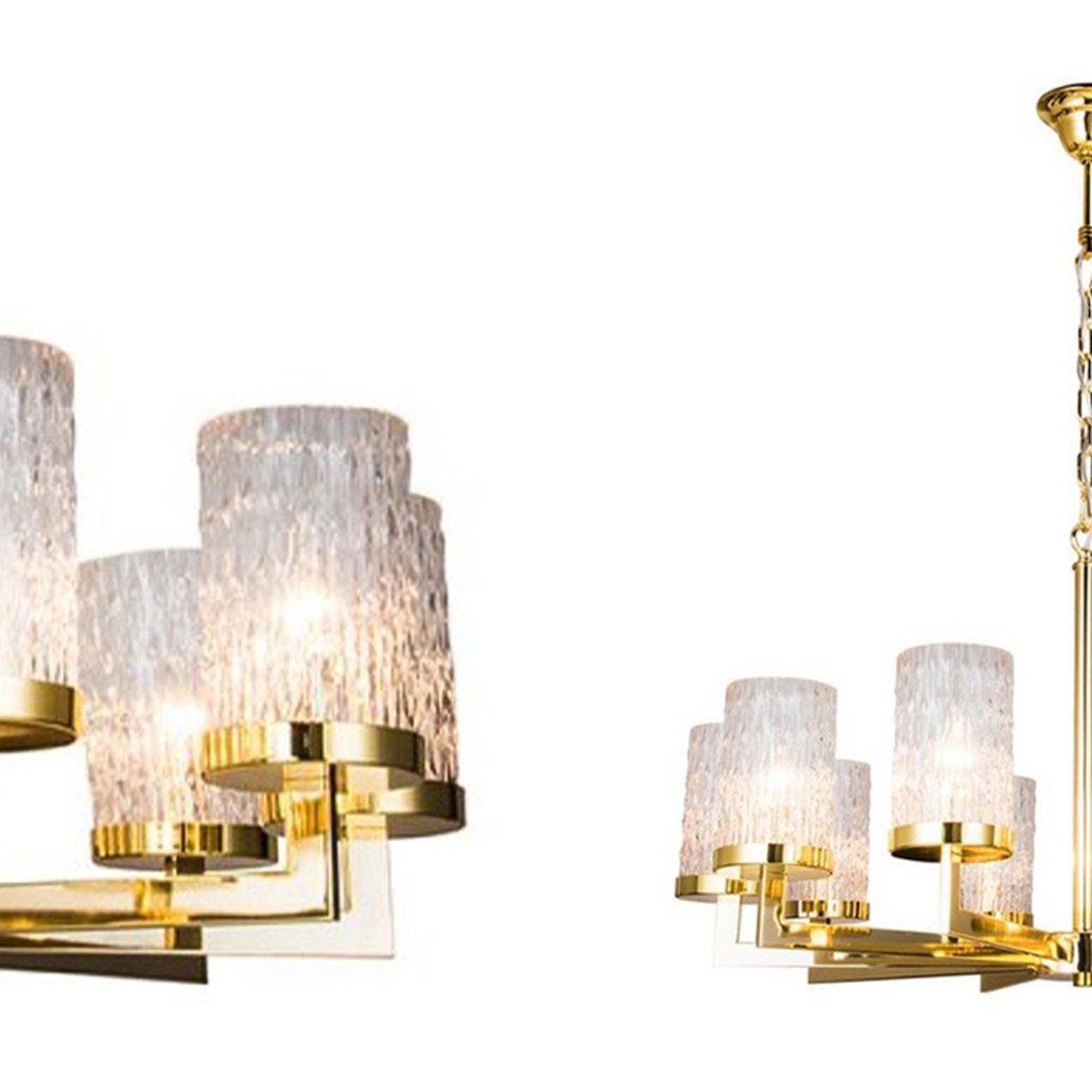 Люстра Estebe Glass Gold Chandelier 10