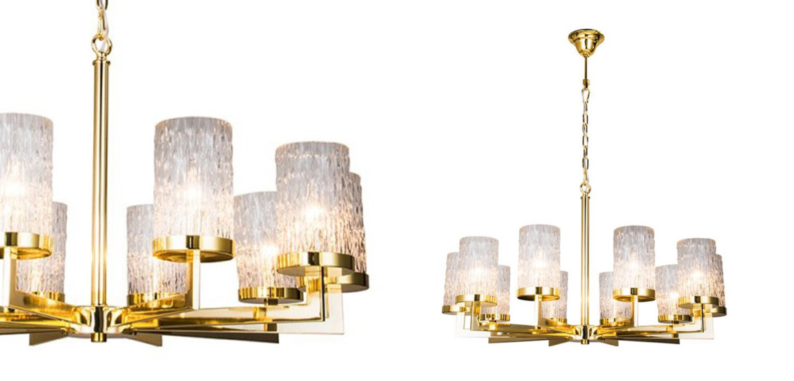 Люстра Estebe Glass Gold Chandelier 10