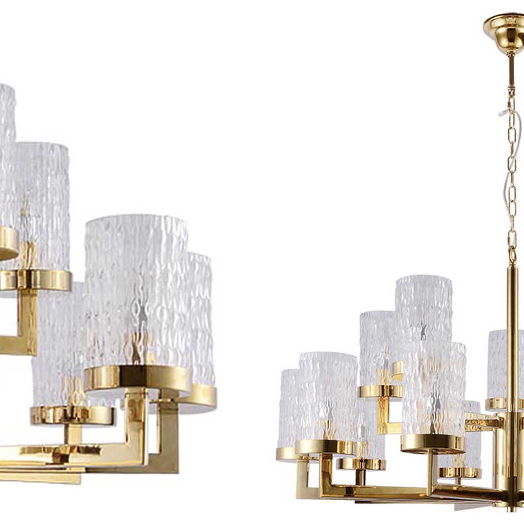 Люстра Estebe Glass Gold Chandelier 14