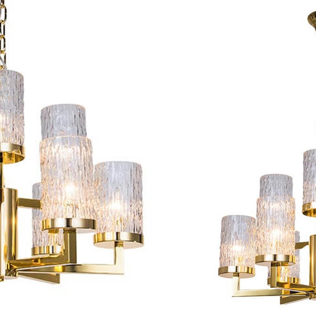 Люстра Estebe Glass Gold Chandelier 9