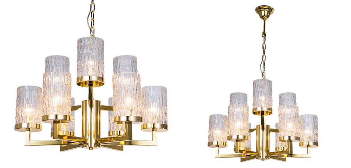 Люстра Estebe Glass Gold Chandelier 9