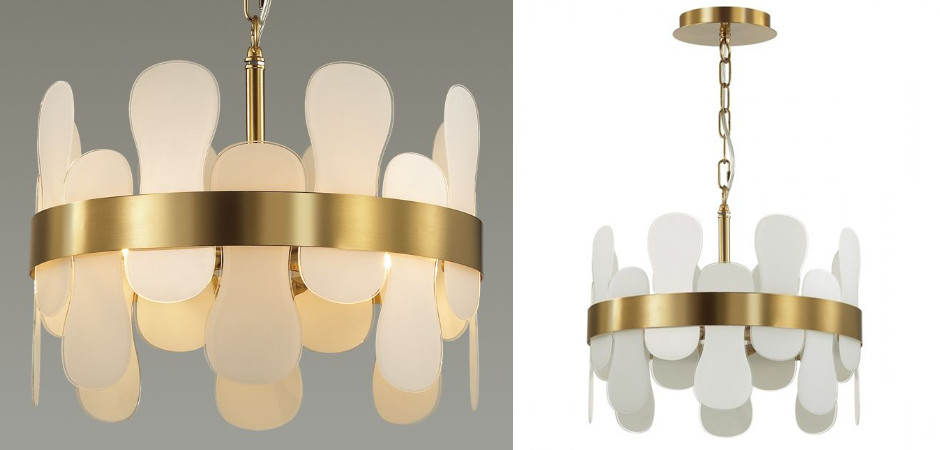 Люстра Eve Chandelier фигурное стекло диаметр 40 см