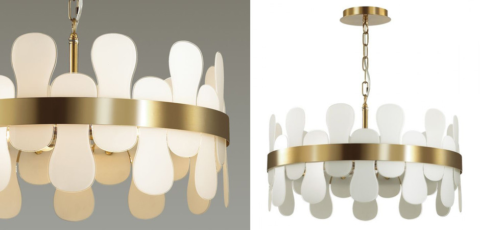 Люстра Eve Chandelier фигурное стекло диаметр 55 см