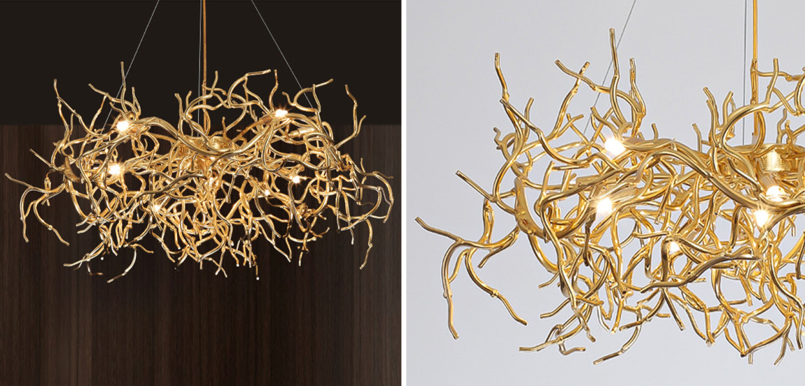 Люстра Felicite Gold Branches Chandelier
