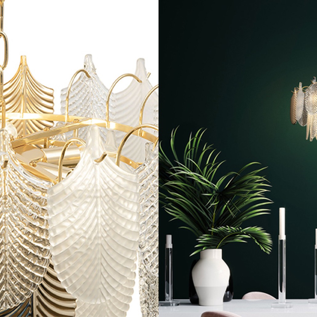 Люстра Feyar Gold Enlarged c Рельефным Стеклом