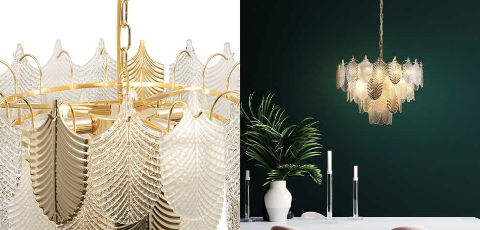 Люстра Feyar Gold Enlarged c Рельефным Стеклом