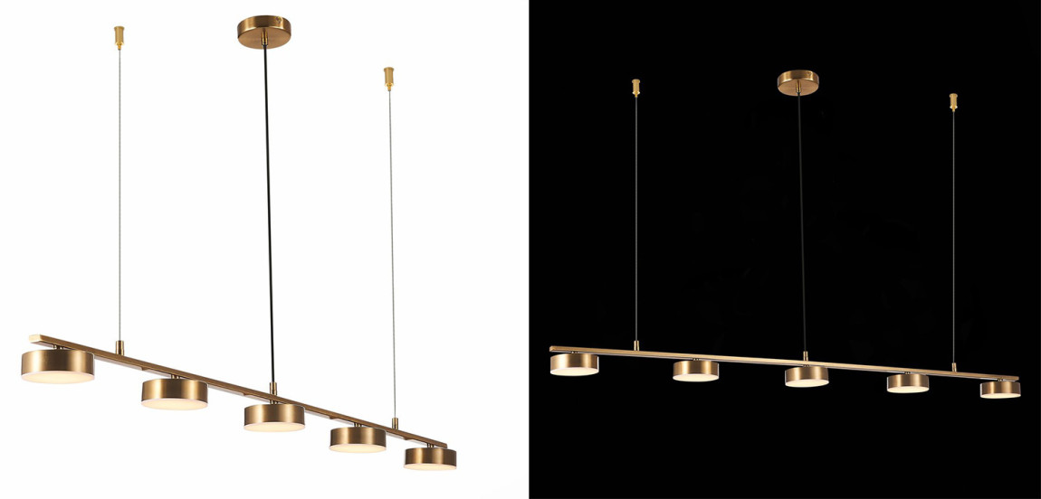 Люстра Five Headlights Linear Chandelier