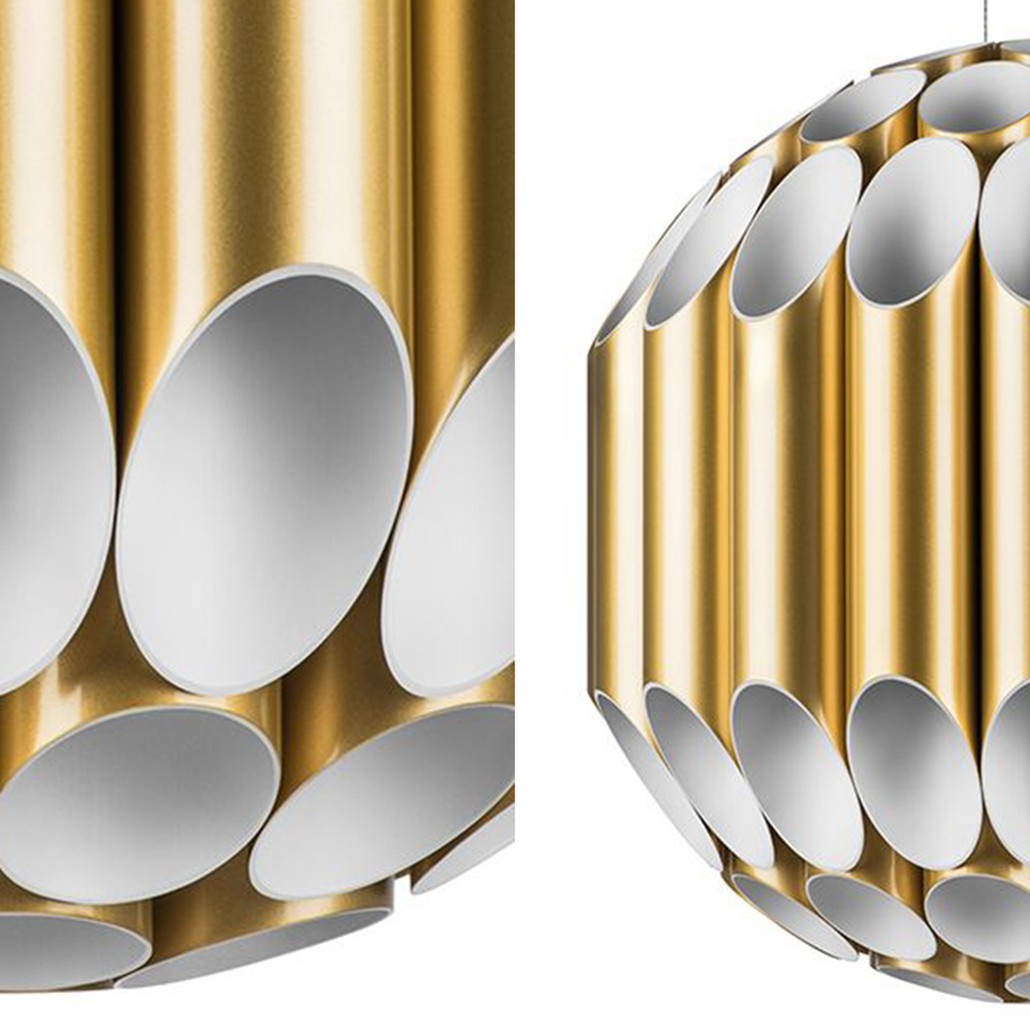 Люстра Garbi Gold Pipe Organ Chandelier 80