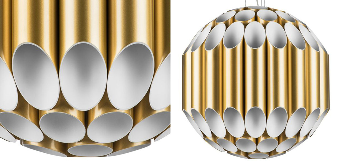 Люстра Garbi Gold Pipe Organ Chandelier 80