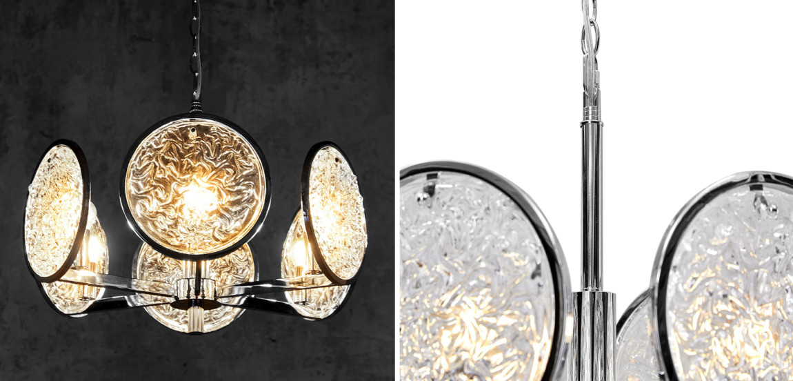 Люстра Geraldine Glass Silver Chandelier