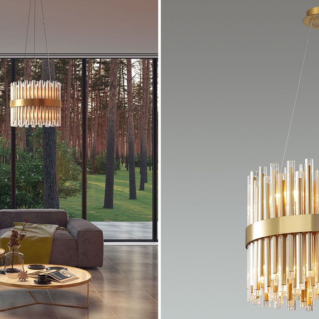 Люстра Gladwin Round Glass Tubes Chandelier