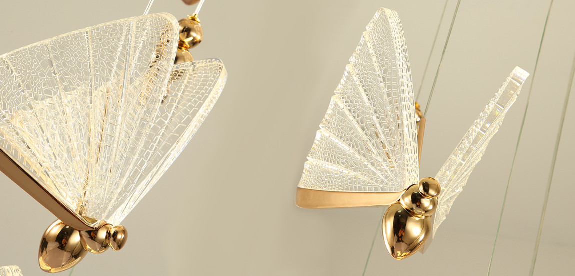 Люстра Glass butterfly chandelier A