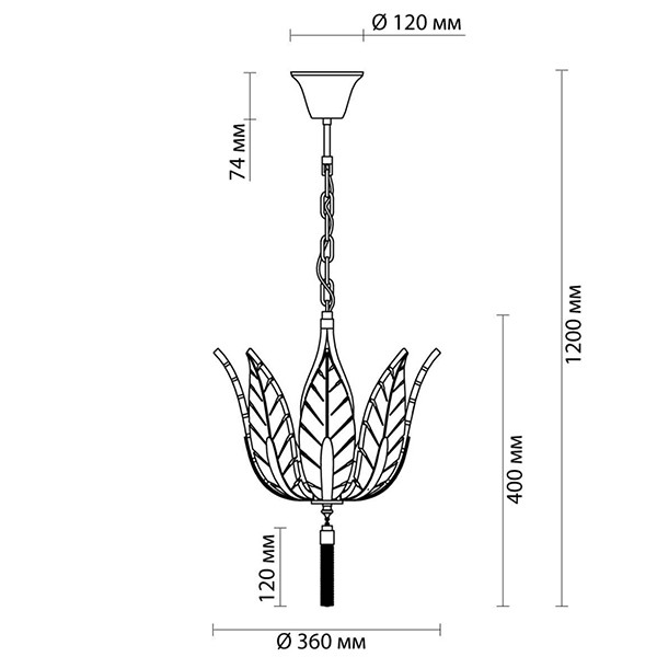 Люстра Glass Petals Chandelier 36