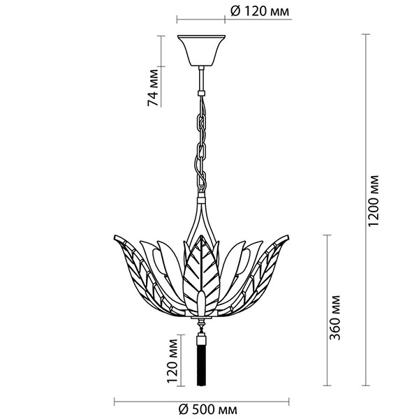 Люстра Glass Petals Chandelier 50