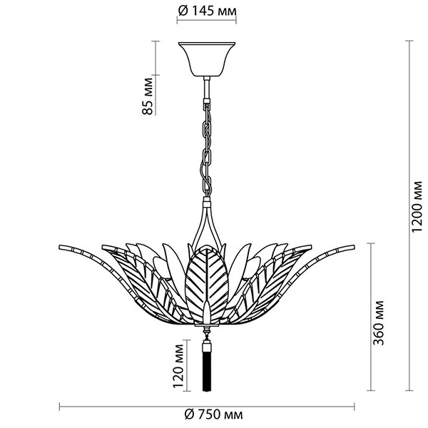 Люстра Glass Petals Chandelier 75