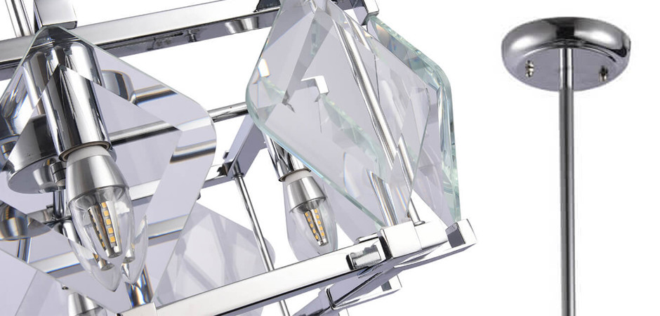 Люстра Glass Rhombus Lighting square