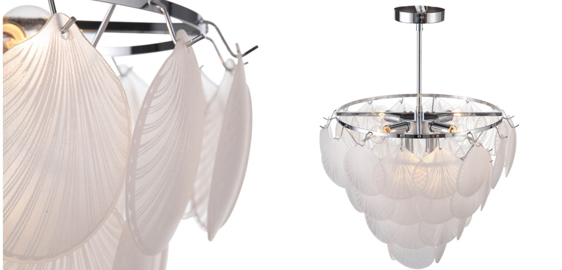 Люстра Glass Shells Suspension Chandelier
