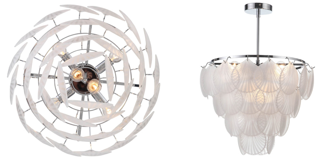 Люстра Glass Shells Suspension Chandelier