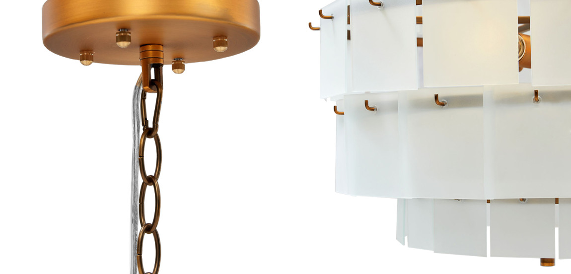 Люстра Glass Square Plates Chandelier