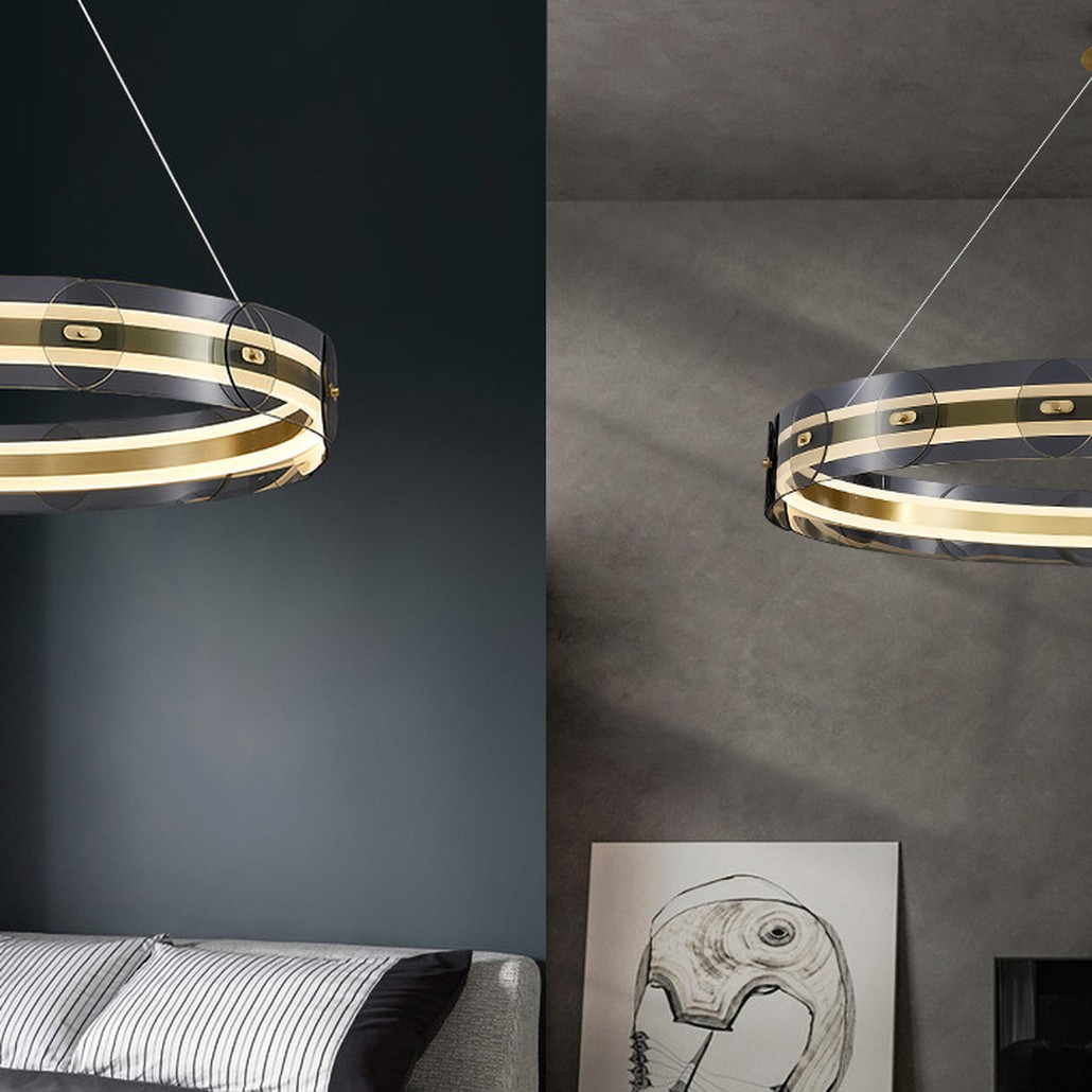 Люстра Gold ring horizontal chandelier