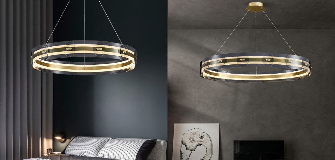 Люстра Gold ring horizontal chandelier