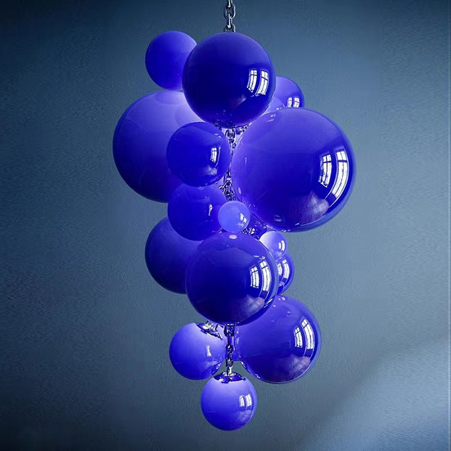 Люстра Grape Balls Синее стекло