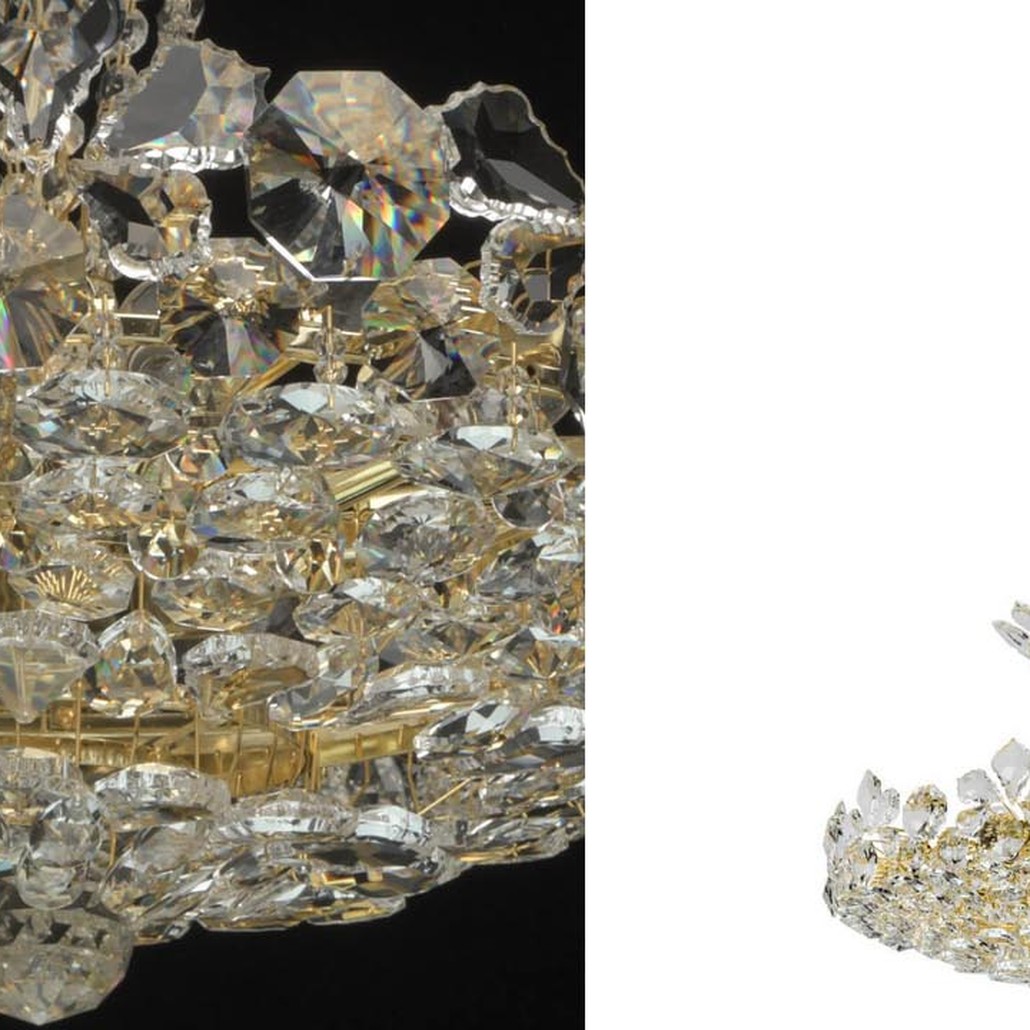 Люстра Griselda Crystal Chandelier gold