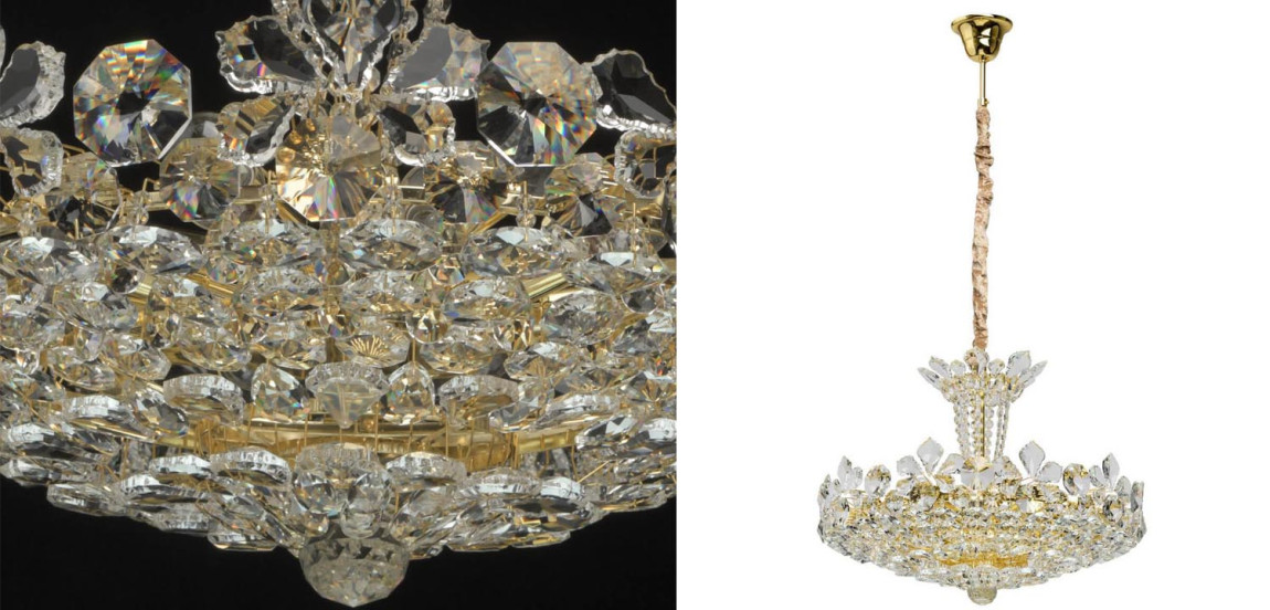 Люстра Griselda Crystal Chandelier gold