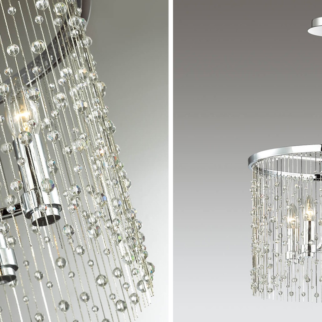 Люстра Hailstorm Rain Chandelier chrome