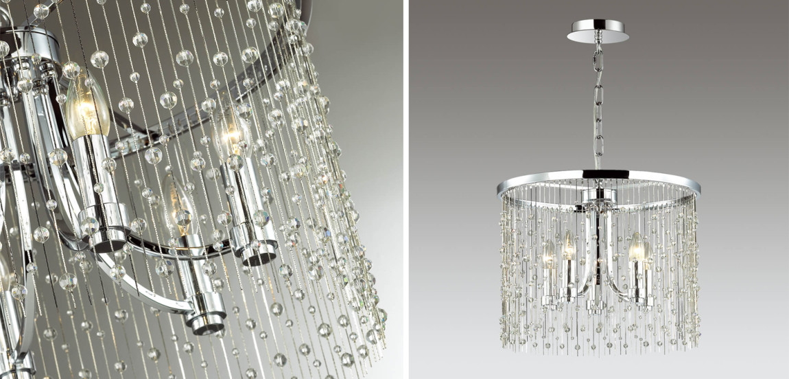 Люстра Hailstorm Rain Chandelier chrome