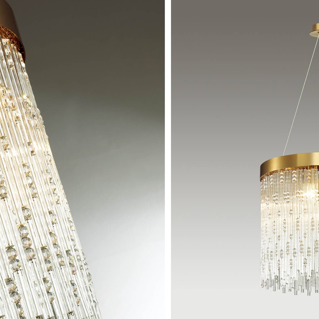Люстра Hailstorm Rain Kerri Chandelier gold 45