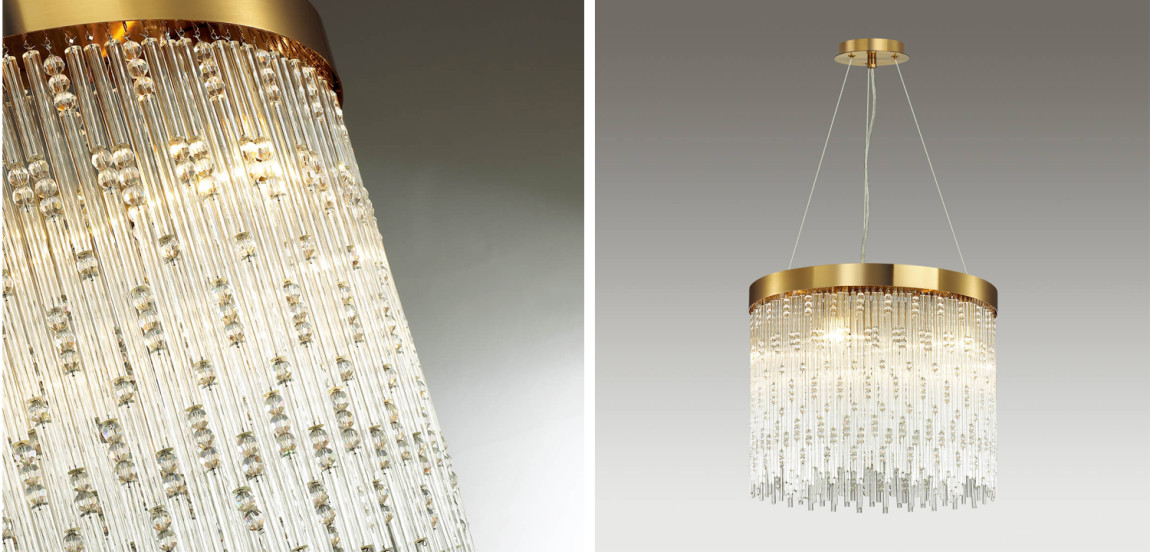Люстра Hailstorm Rain Kerri Chandelier gold 45
