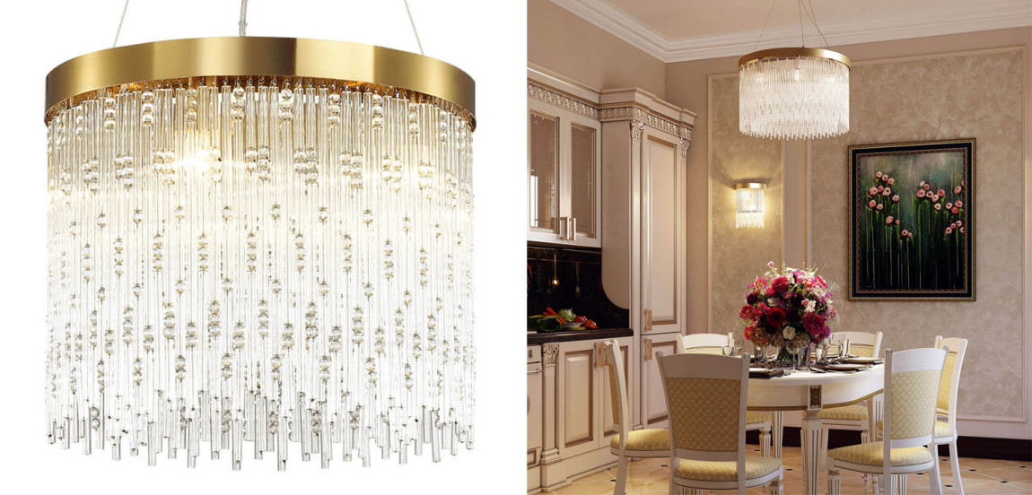Люстра Hailstorm Rain Kerri Chandelier gold 45