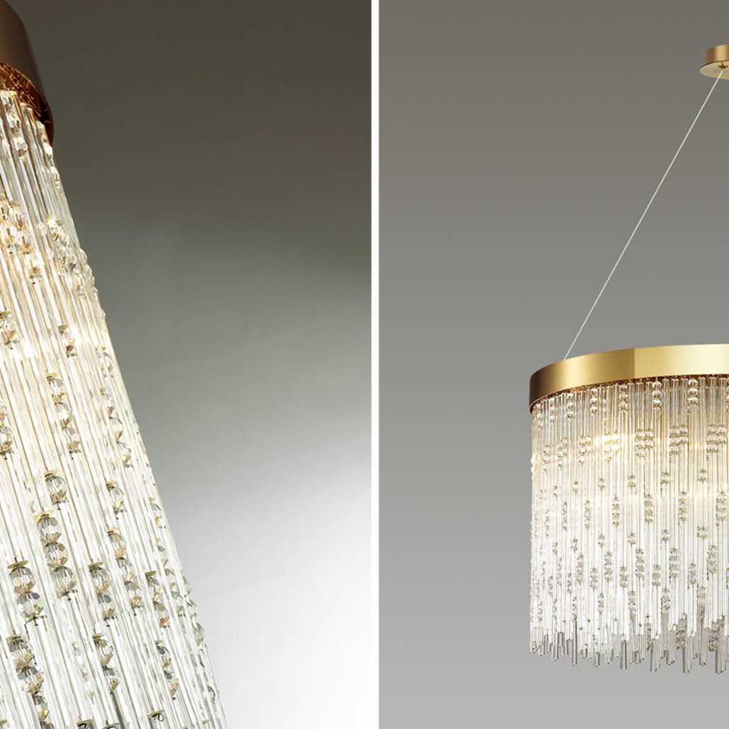 Люстра Hailstorm Rain Kerri Chandelier gold 60