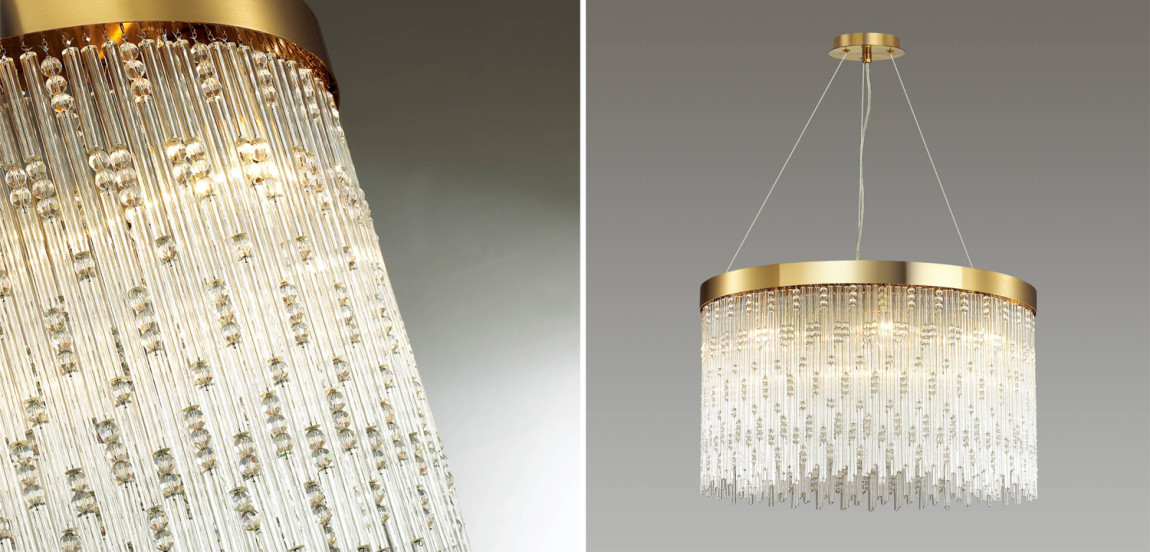Люстра Hailstorm Rain Kerri Chandelier gold 60