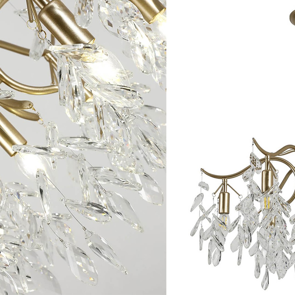 Люстра Hanging Crystal Leaves Chandelier 71