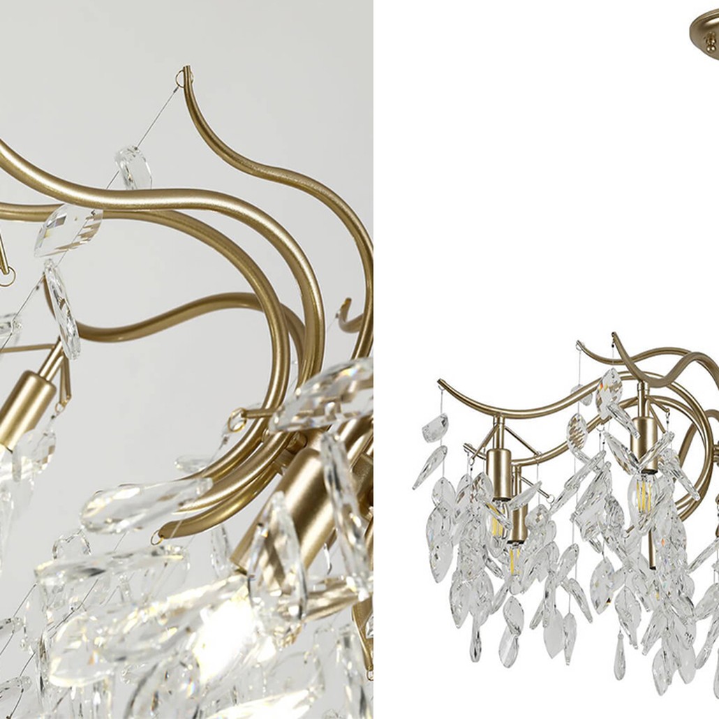 Люстра Hanging Crystal Leaves Chandelier 83