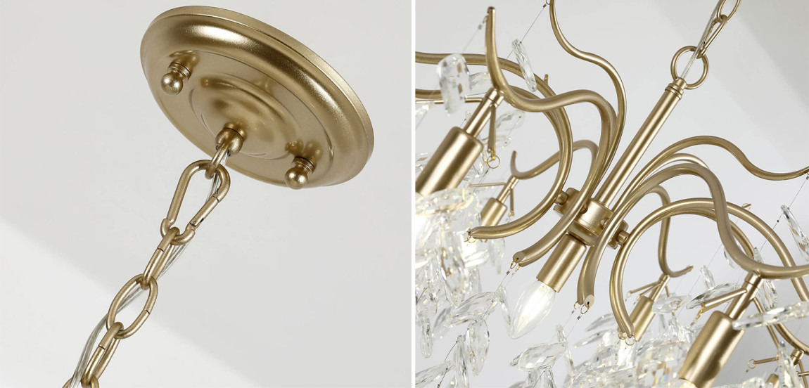 Люстра Hanging Crystal Leaves Chandelier 83