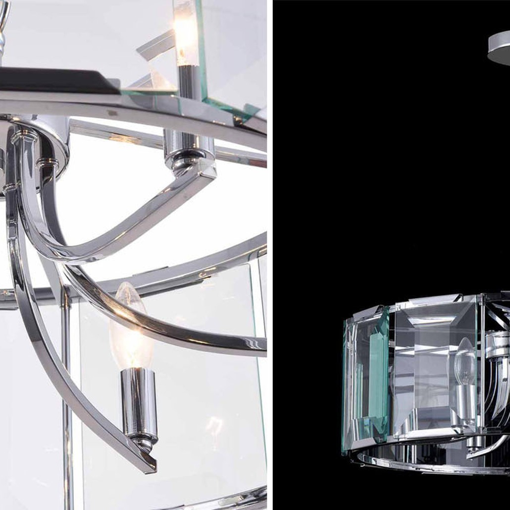 Люстра Harlow Crystal Round Chandelier chrome 6