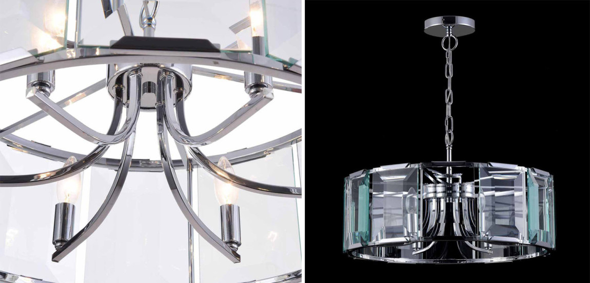 Люстра Harlow Crystal Round Chandelier chrome 6