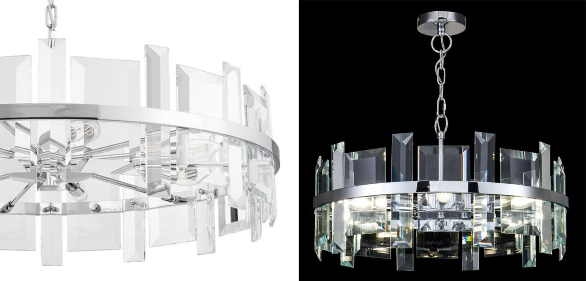 Люстра Harlow Crystal Round Chandelier chrome 7