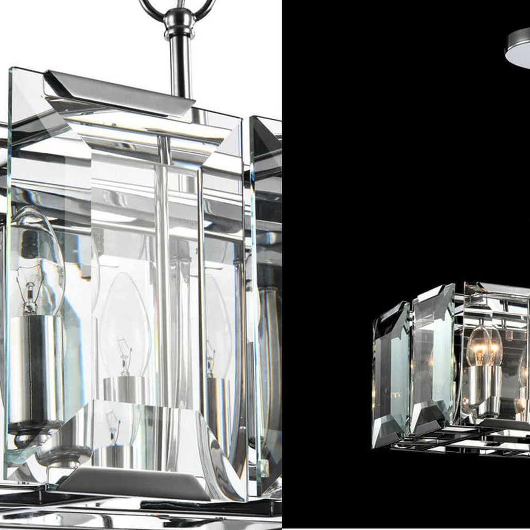 Люстра Harlow Crystal Square Chandelier chrome 6
