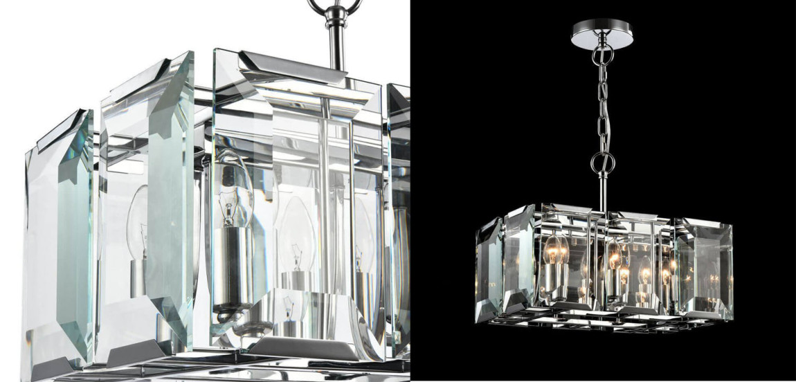 Люстра Harlow Crystal Square Chandelier chrome 6