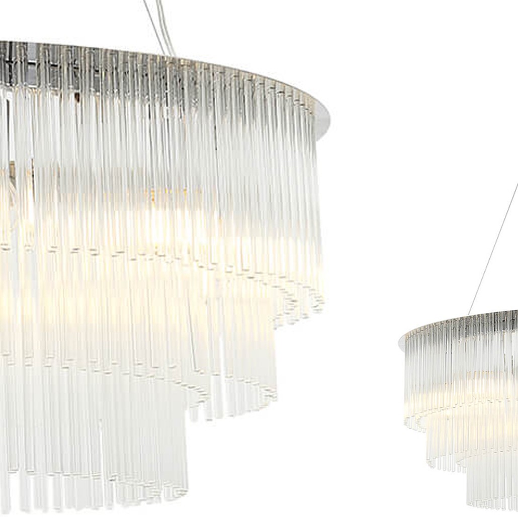 Люстра Harrison Chandelier chrome 12 lamp