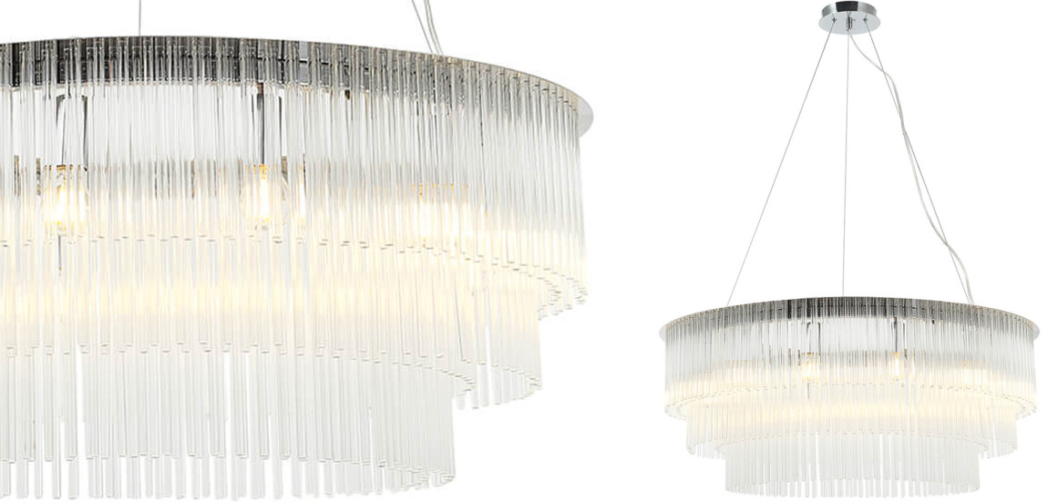 Люстра Harrison Chandelier chrome 12 lamp